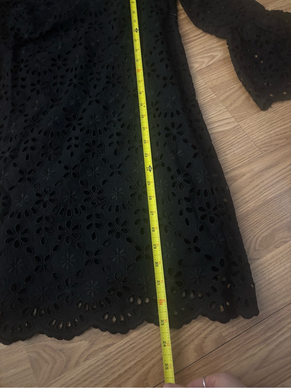 J. Crew Black Eyelet Mini Dress with Floral Cutouts - Picture 8 of 12